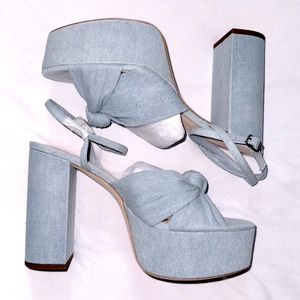 Brand new in box! 💕 Loeffler Randall Denim Roz Sandals